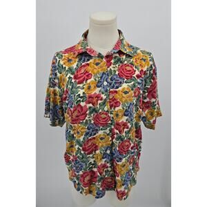 Vintage 80s/90s Capacity Rayon Floral Shirt